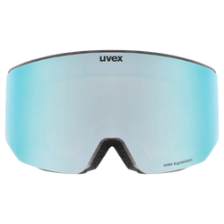 Lyžařské brýle Uvex lace ATTRACT FM Black Matt/Mirror Ice Blue + spare lens - 2025/26