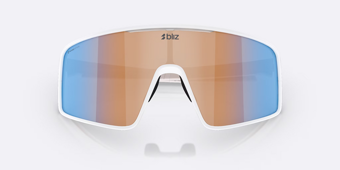 Sluneční brýle BLIZ P001 Frame Matte White with N_O_N Coral/Orange Mirror Blue Lenses
