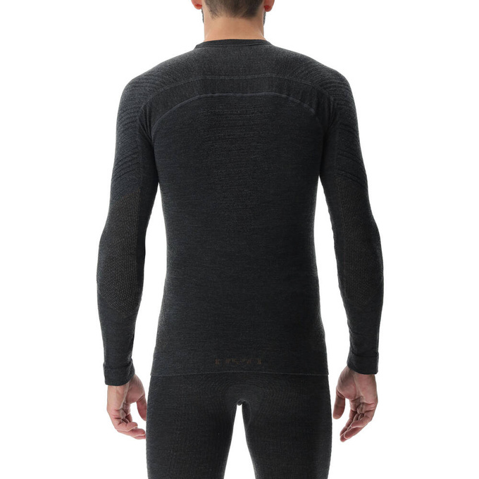 Funkční triko UYN Man Fusyon Cashmere UW Shirt LG_SL Grey Rock/Brown - 2023/24