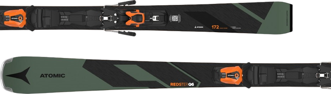 Sjezdové lyže Atomic Redster Q6 + MI 12 GW Black/Orange - 2024/25
