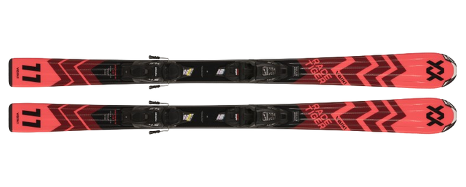 Sjezdové lyže Volkl Racetiger Junior Red (130 - 160) + 7.0 vMotion JR Black - Anthracite - 2024/25