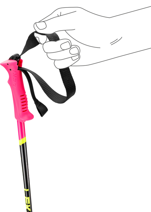Sjezdové hole LEKI Racing Kids Pink - 2025/26