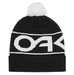 Čepice Oakley Factory Cuff Beanie Black/White Logo
