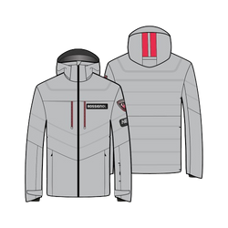 Lyžařská bunda Rossignol Hero Blackside Puffy JKT Soft Gray - 2024/25