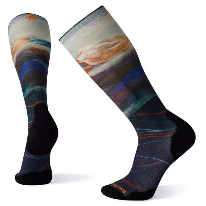 Lyžařské ponožky SMARTWOOL Ski Targeted Cushion Print Over The Calf Socks