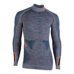 Funkční triko UYN Man Ambityon UW Shirt LG_SL Melange Turtleneck Black Melange/Atlantic/Orange Shiny - 2023/24
